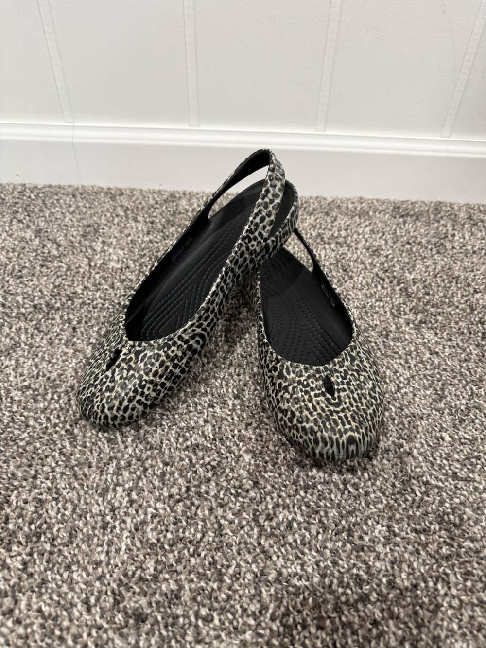 Crocs Olivia II Flat Slingback Casual Shoes Leopard